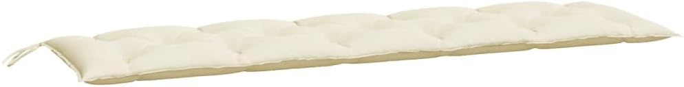 vidaXL Bench Cushion, Outdoor Water Repellent Bench Cushion, Bench Pad for Patio Backyard Porch Garden Furniture, Cream White Oxford Fabric