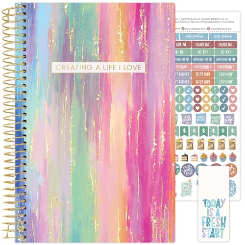 bloom daily planners 2024-2025 (8.5" x 11") Academic Year Day Planner (July 2024 - July 2025) - Weekly/Monthly Dated Agenda Organizer with Tabs - Creating A Life I Love