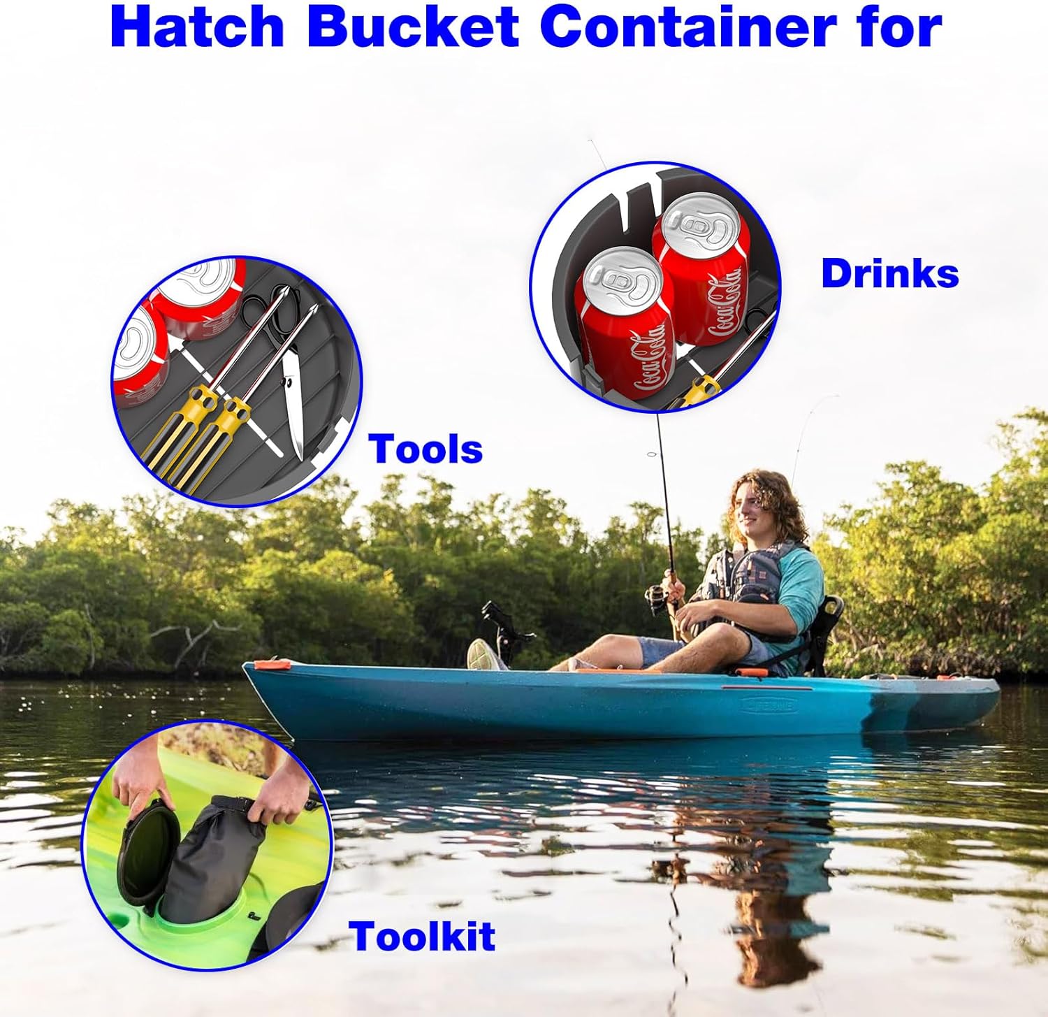 Lifetime Kayak Hatch Bucket Container for Tamarack Angler 100, Pro 103 A818279