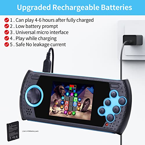 16 Bit Handheld Game Console for Kids with 230 HD Classic Retro Games K20118