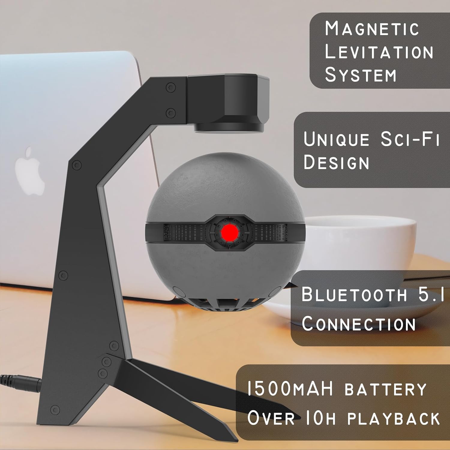 SK1 Magnetic Levitation Bluetooth Speaker with Aluminum Alloy Base Y477219