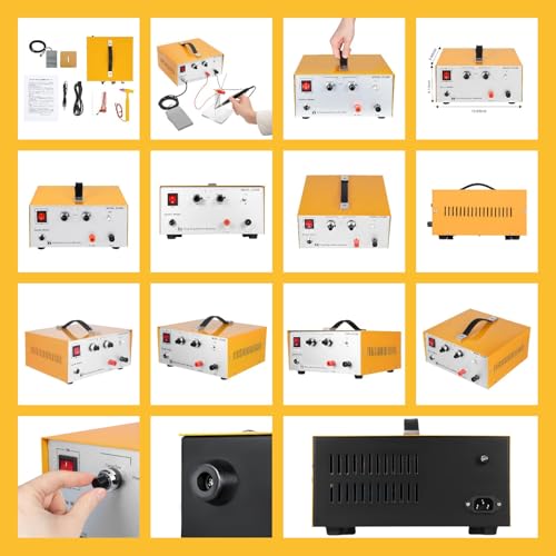Jewelry Spot Welder, 500W Adjustable Pulse Welding Machine with Foot Pedal B1280