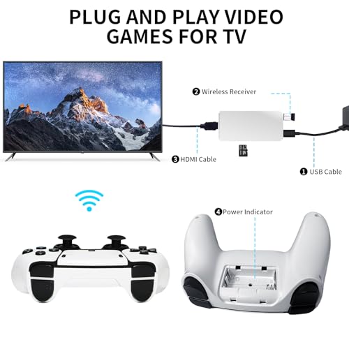 Retro Game Stick with 20000+ Classic Games, 4K HDMI, Dual Wireless Controllers T4473