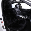 Maples 1 PC Fuzzy Faux Sheepskin Wool Fur Car Seat Cover for Auto SUV Trucks Universal Fit, Soft Plush Synthetic Wool Buck Fur Fluffy Car Seat Cushions(Beige)