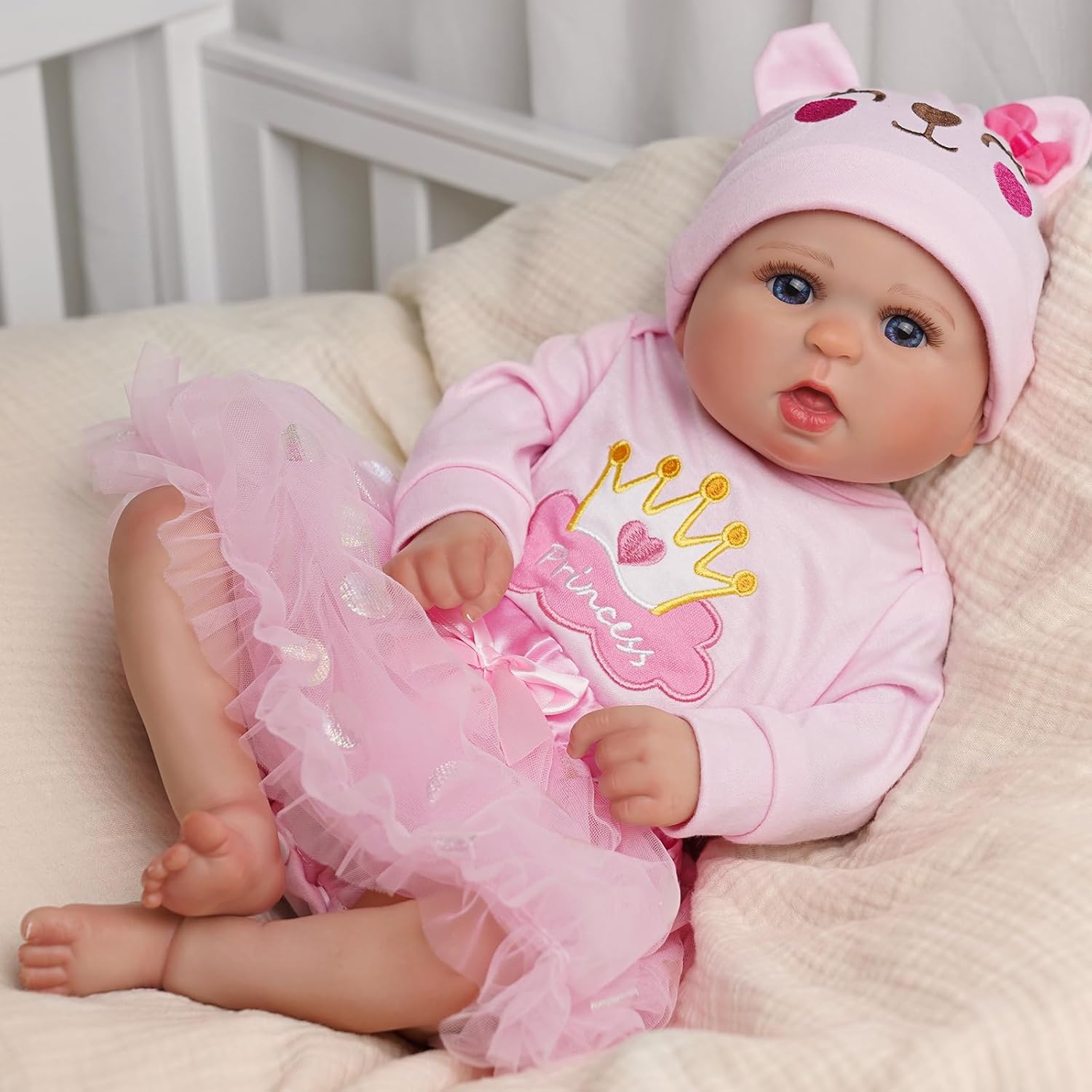 JIZHI Reborn Baby Dolls 20-Inch Soft Vinyl Girl with Gift Box Y172