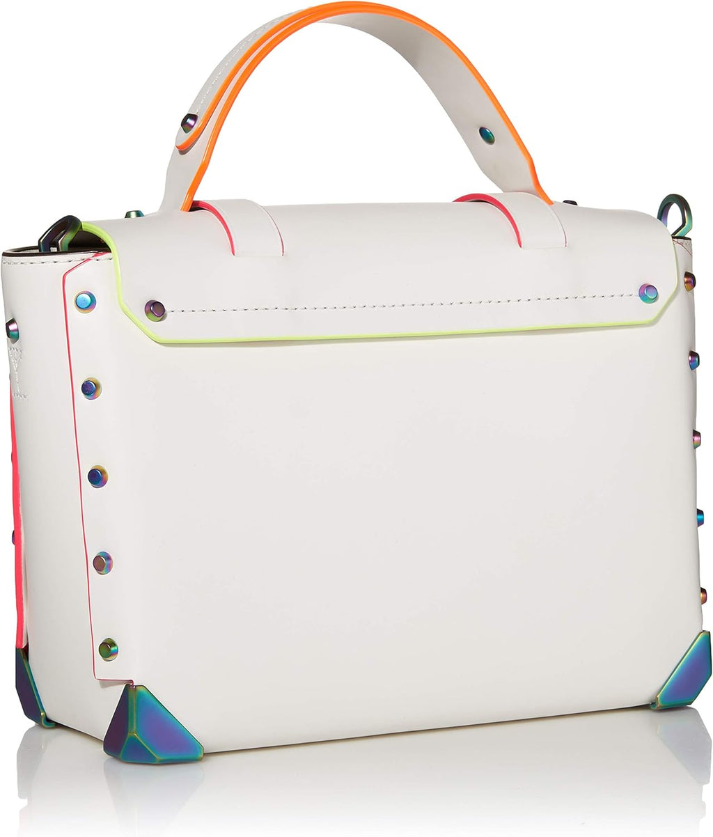 MICHAEL Michael Kors Manhattan Medium Top-Handle Satchel Optic White O5302