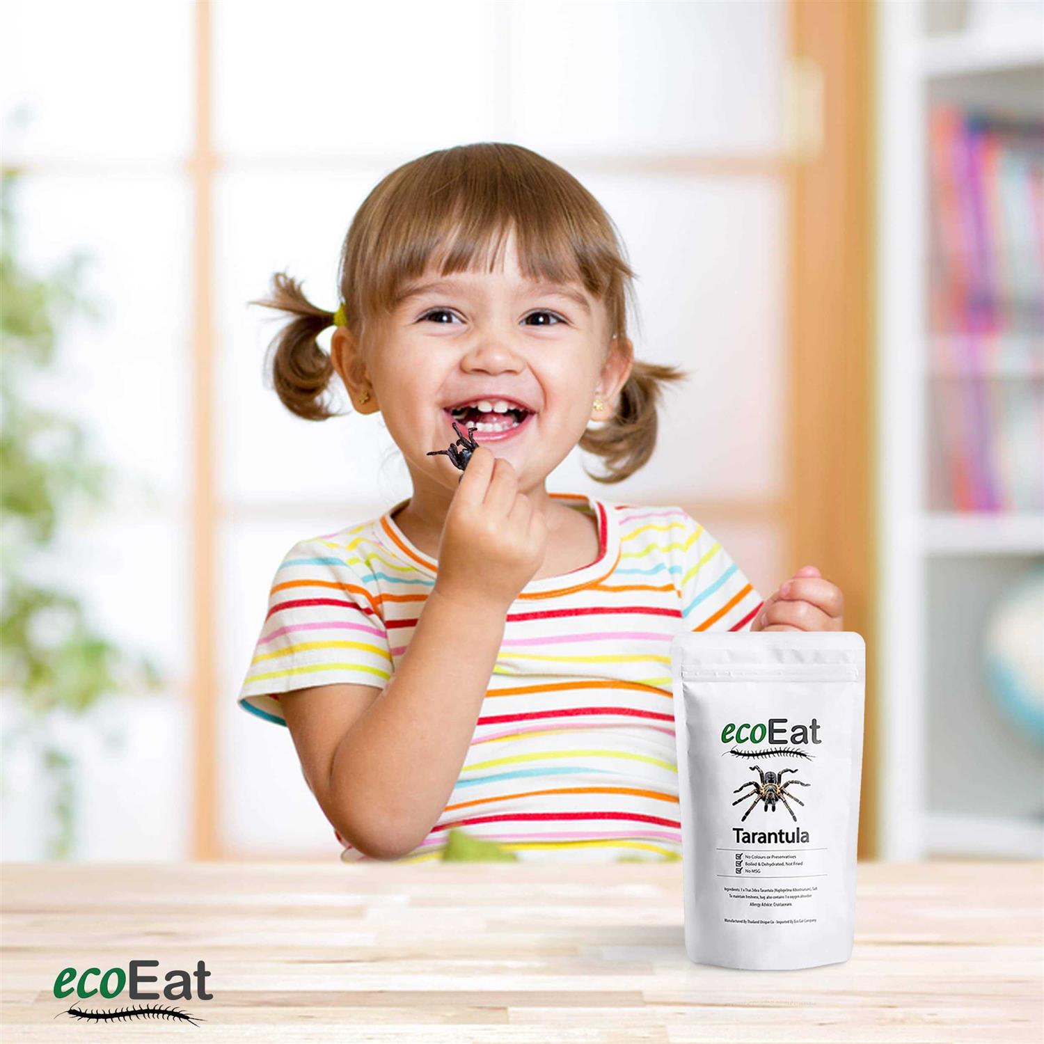 ecoEat Edible Dehydrated Zebra Tarantula Insect W16198