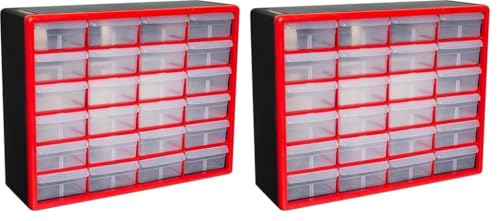 Akro-Mils 24-Drawer Plastic Storage Cabinet, Black I624065