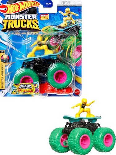 Hot Wheels Monster Trucks 1:64 Scale Toy Truck with Crushable Car B72709