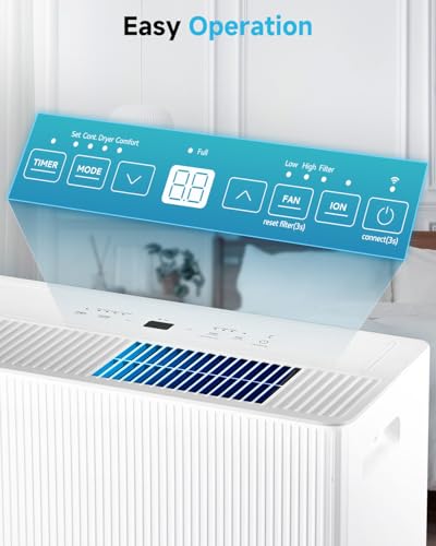 52 Pints Dehumidifier for Home, 4500 Sq.Ft Energy Star with Drain Hose B319825