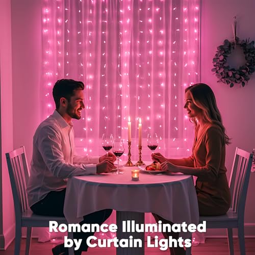 suddus Curtain Lights 300 LED Warm White for Bedroom, Outdoor & Christmas Decor K310