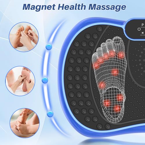 Vibration Plate Exercise Machine with Bluetooth Speaker, 450 lbs Capacity O459