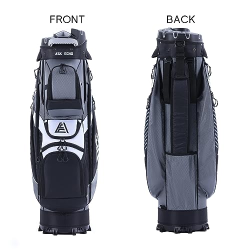 ASK ECHO T-Lock Golf Cart Bag 14-Way Organizer with Rain Cover S60095