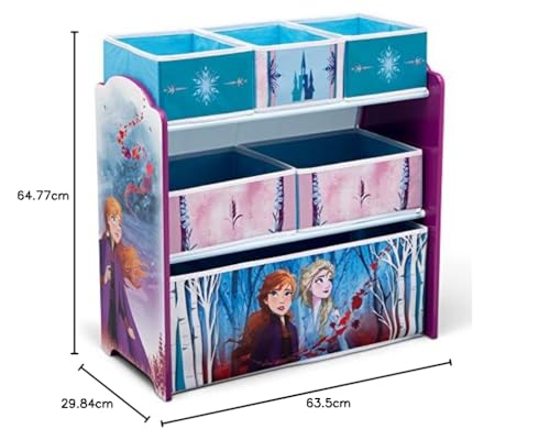 Delta Children 6 Bin Toy Storage Organizer, Disney Princess G9256
