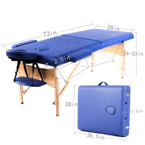 BestMassage Portable Massage Table 28 inch Folding Spa Bed with Bag X618857