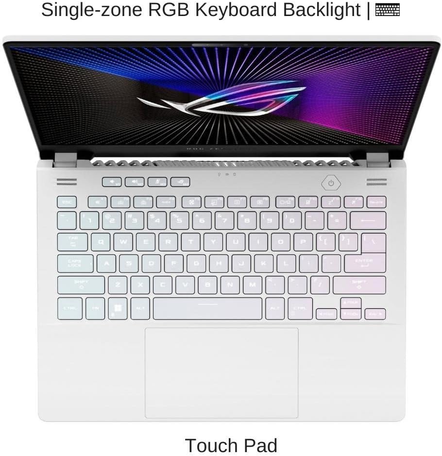 ASUS ROG Zephyrus 14" Gaming Laptop, QHD, Ryzen 9, RX 6700S, 32GB, 2TB, White Y1073