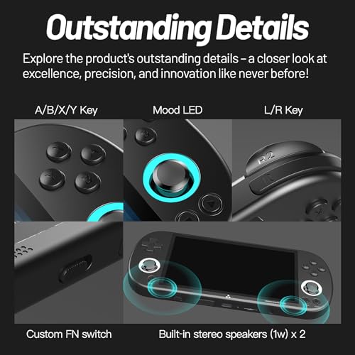 Trimui Smart Pro 4.96" Handheld Game Console with 128G SD Card (Black) U327