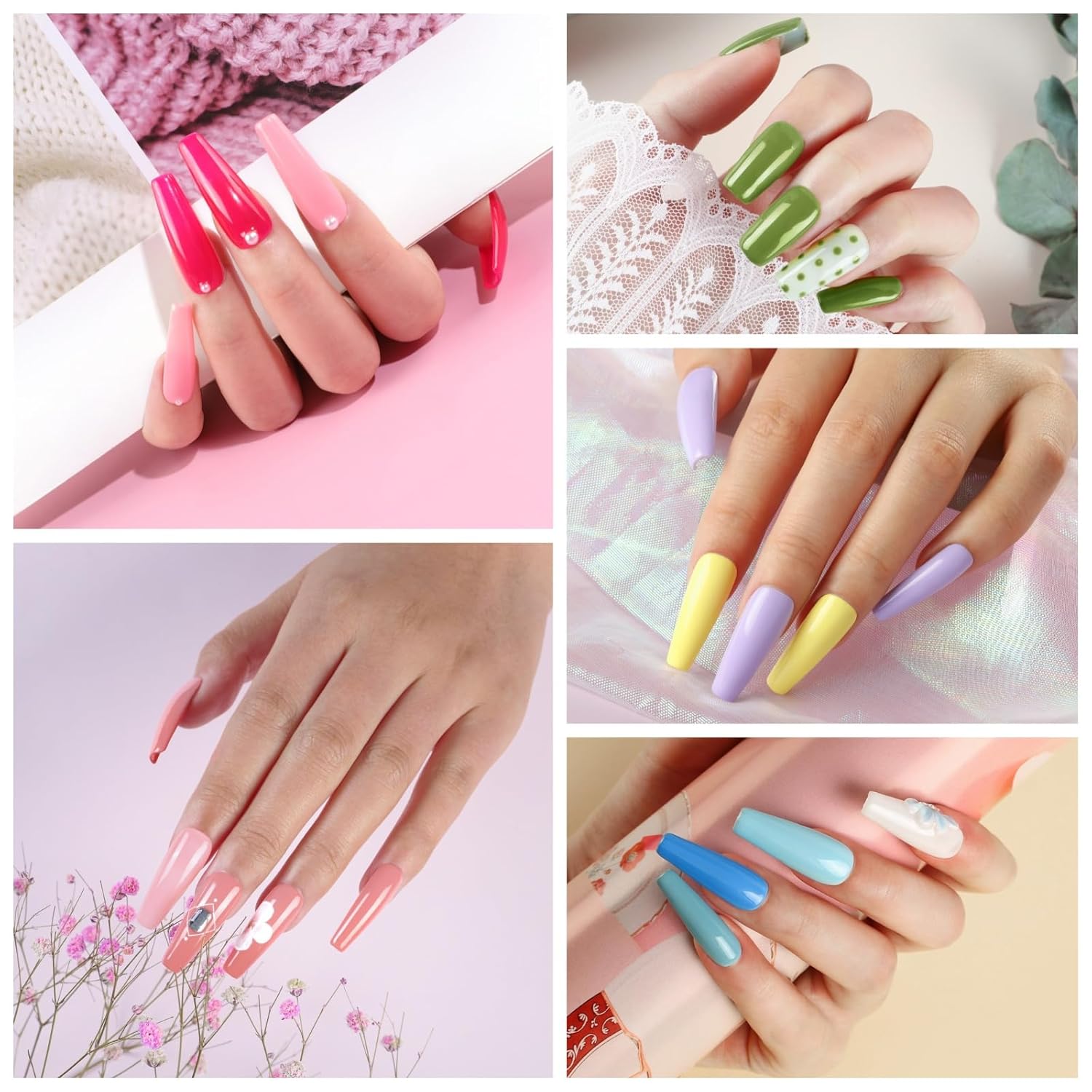 Gel Nail Polish Kit with UV Light and Drill 15Pcs Matte Glossy Top Coat V893