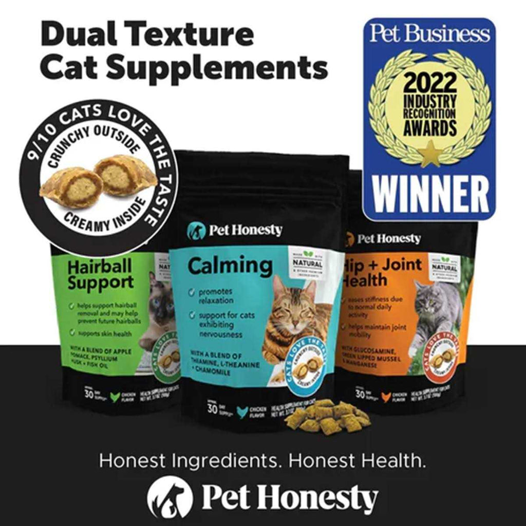 Pet Honesty Hairball Support Dual Texture Cat Chews T879525