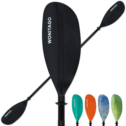 Kayak Paddles with Alloy Shaft and PP Blade, Adjustable 230-250 cm E1062