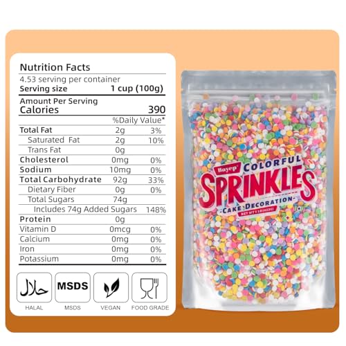 Christmas Sprinkles Bulk 1 lb - Red White Green Round Baking Toppings O347849