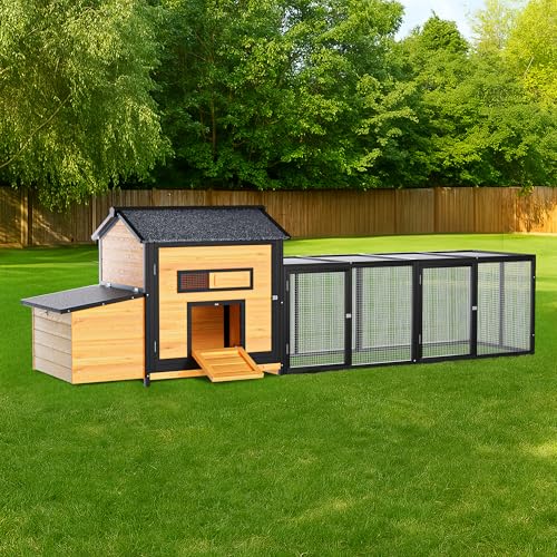 Extra Large Outdoor Chicken Coop with Nesting Box & Leak-Proof Tray W4756