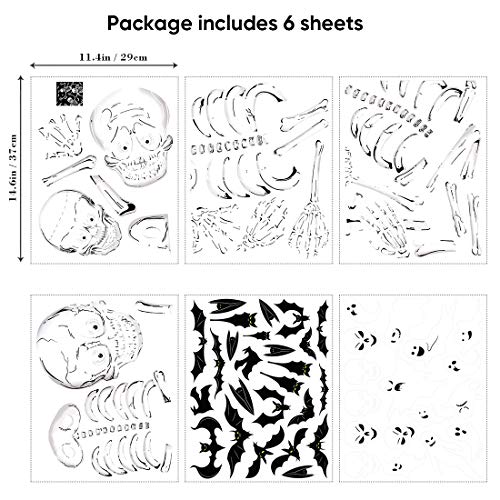 110 PCS Extra Large Snowflake Christmas Window Clings Decals for Glass W71694