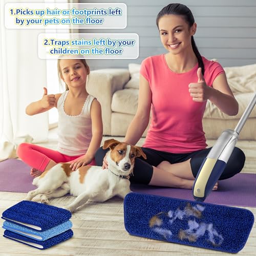 MEXERRIS Spray Mop for Hardwood Floors with 5X Washable Pads S732