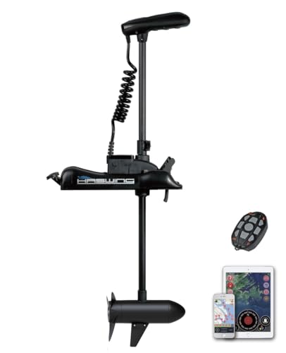 HASWING Boat Electric Trolling Motor 12V 55lbs GPS Bow Mount with Wireless Remote K439553