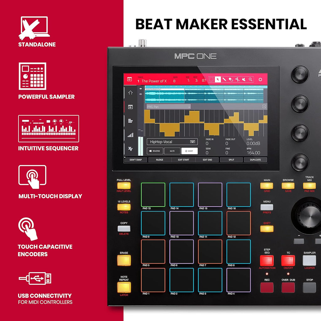 Akai Professional MPC One Drum Machine, Sampler & MIDI Controller L188