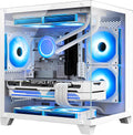 Gaming PC -AMD Ryzen 5 5600X 3.7 GHz-RTX 4060 8GB-16GB DDR4 RAM-1TB M.2 SSD-240 Liquid Cooler -WiFi &Bluetooth -RGB Fans-Windows 11 Pro Desktop Computer-White