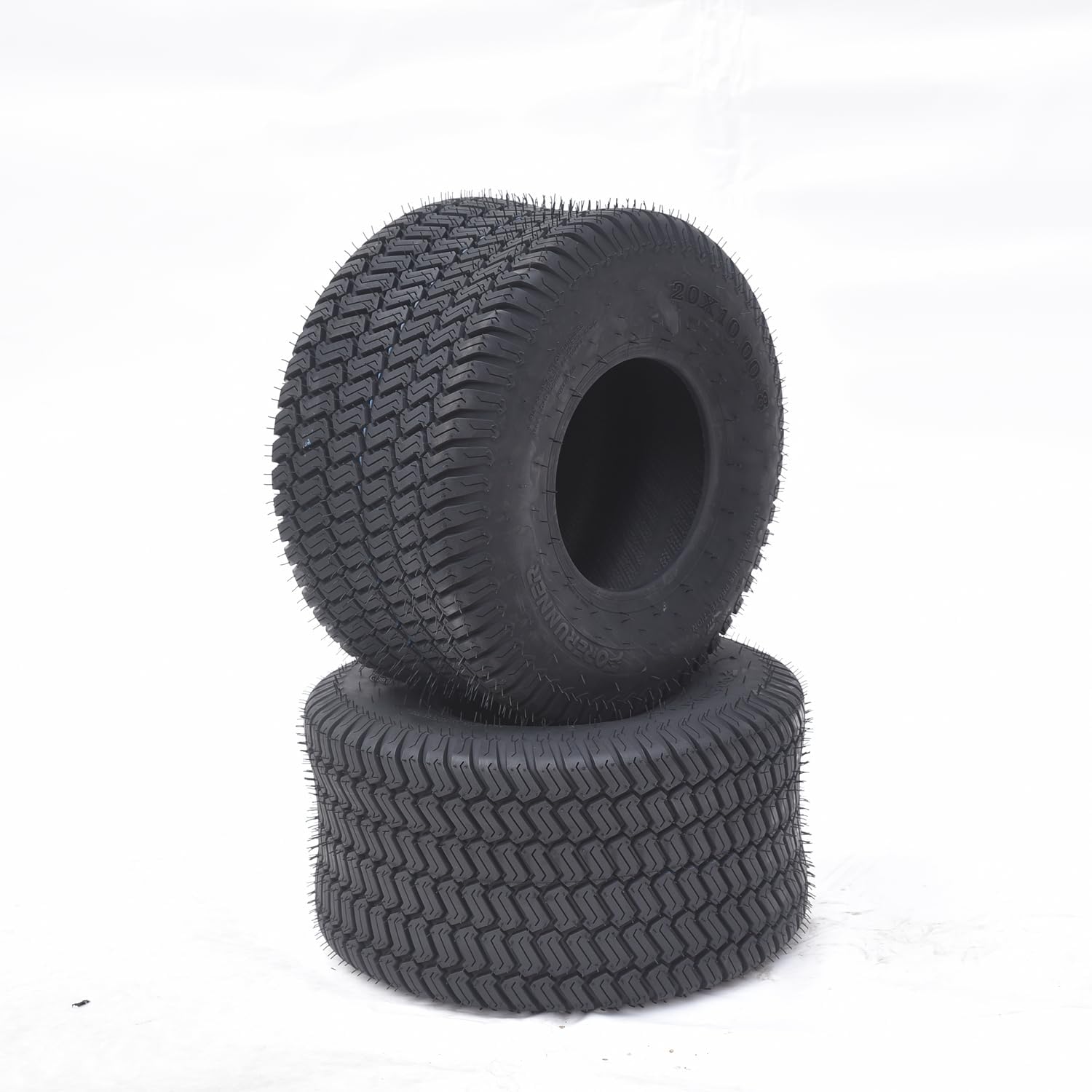2 PCS 20x10-8 Lawn Mower Tires 4PR Turf Saver Lawn & Garden Tires for Garden Tractor Riding Mower, Tubeless