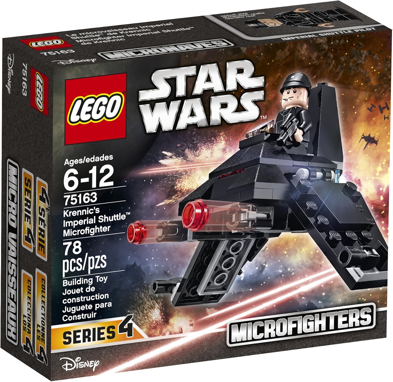 LEGO Star Wars Krennic's Imperial Shuttle Micro Fighter 75163 Building Kit (78 Pieces)