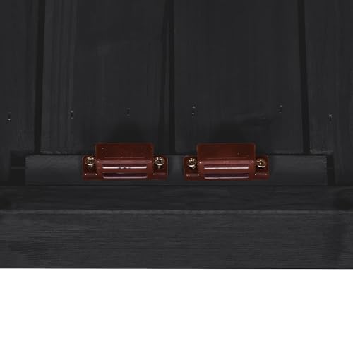 Polibi 39" Potting Bench Table, Outdoor Wooden Workstation with Storage Cabinet A50563