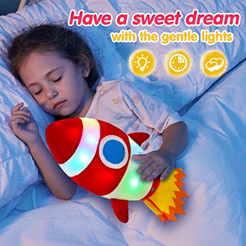 BSTAOFY 20'' Light Up Shark Stuffed Animal Glow Plush Toy I17161