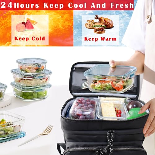 Double Deck Cooler Backpack Leak Proof Insulated for Camping C5716