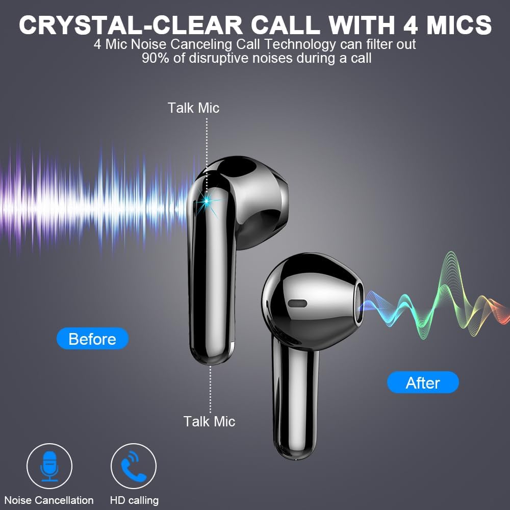 Wireless Earbuds Bluetooth 5.3 Headphones with LED Charging Case Y59083