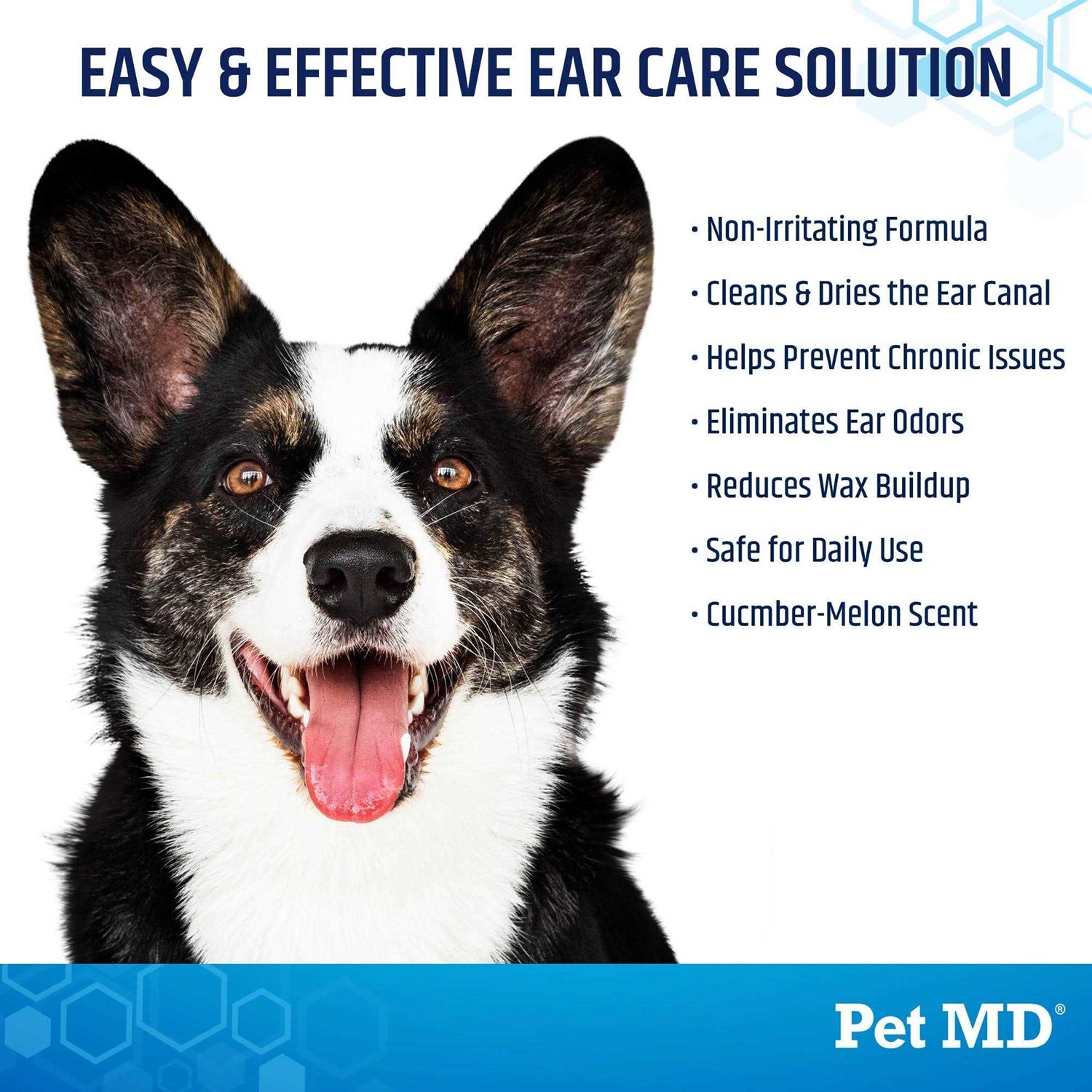 Pet MD Advanced Otic Ear Cleaner Wipes for Cats and Dogs K3771