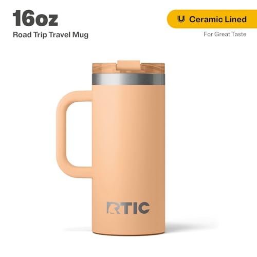 RTIC 20oz Road Trip Travel Mug with Lid and Handle, Insulated Stainless Steel P393441