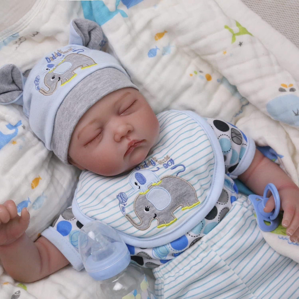 22 Inch Lifelike Reborn Baby Doll Boy, Handmade Vinyl Gift Set H326502