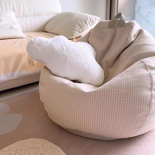 Bean Bag Chair Cover Only, Cotton Linen, 2.6ft, Off-White H749