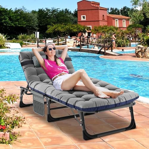 DoCred Folding Camping Cot with Mattress, 2 Pack, Heavy Duty for Adults, Portable with Carry Bag C814529