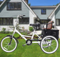 Adult Tricycle 7 Speed,Tricycle Adult Folding Bicycle 3 Wheel Bike Adult, 20in Wheels Cruiser Bikes with Multifunctional Cargo Basket for Seniors, Women, Men
