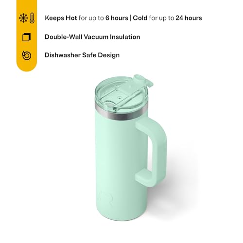 RTIC 20oz Road Trip Travel Mug with Lid and Handle, Insulated Stainless Steel P393441