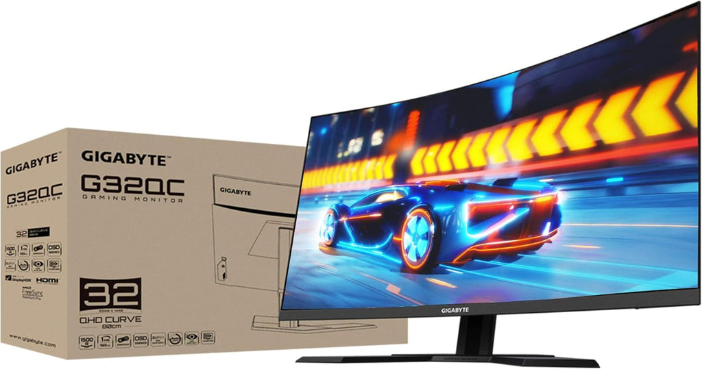 GIGABYTE G32QC 32" 165Hz 1440P Curved Gaming Monitor A89595