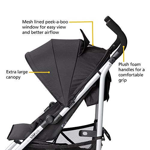 Safety 1st Step Lite Compact Stroller, Lightweight Aluminum Frame, 15 lbs, Greyhound I978