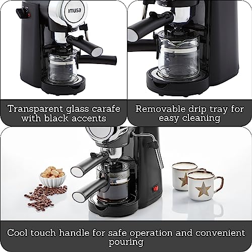 Imusa 4 Cup Epic Electric Espresso Maker, Red U436478