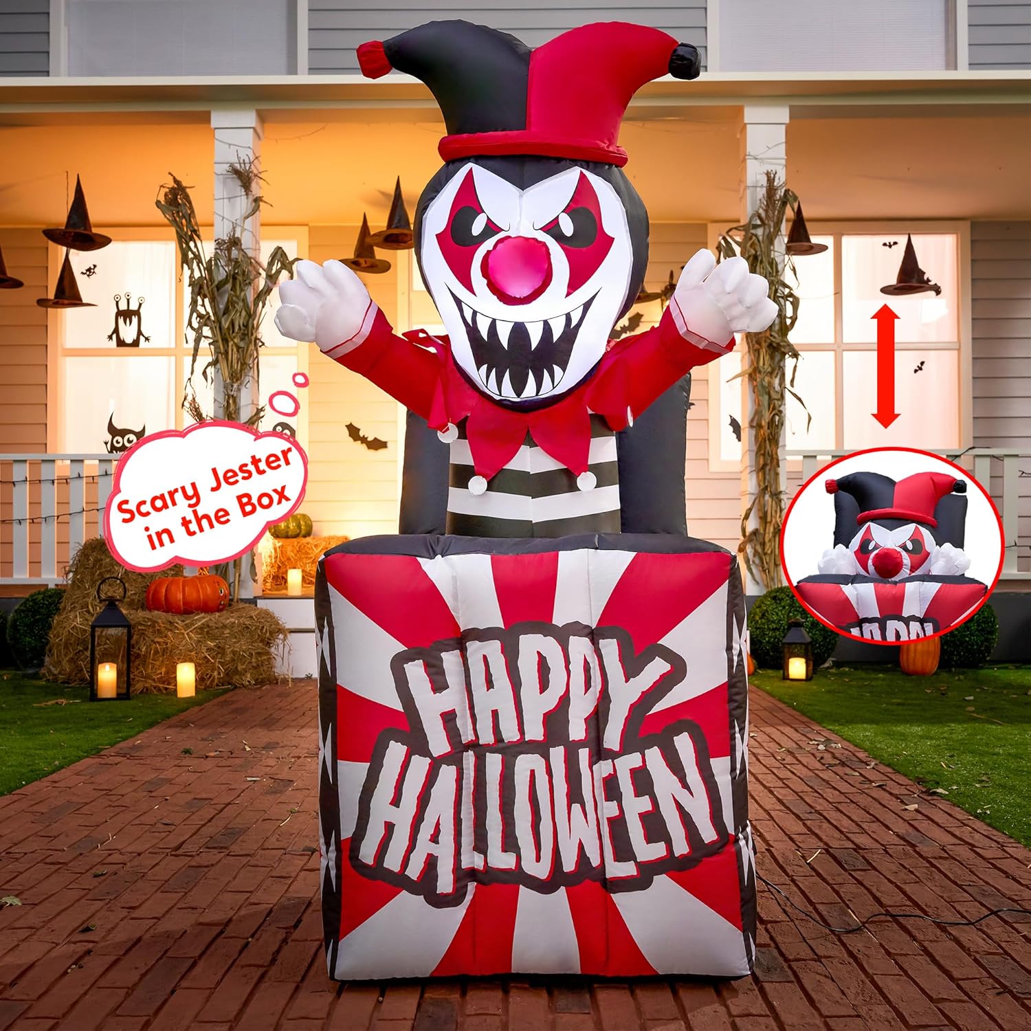 Joiedomi 5 Ft Halloween Inflatables Outdoor Decor with Built-in LEDs K3062