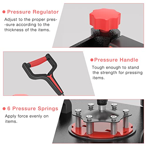 Heat Press Machine 5 in 1 Combo 12 x 15 Inch 360-Degree Swing Away Digital X56293