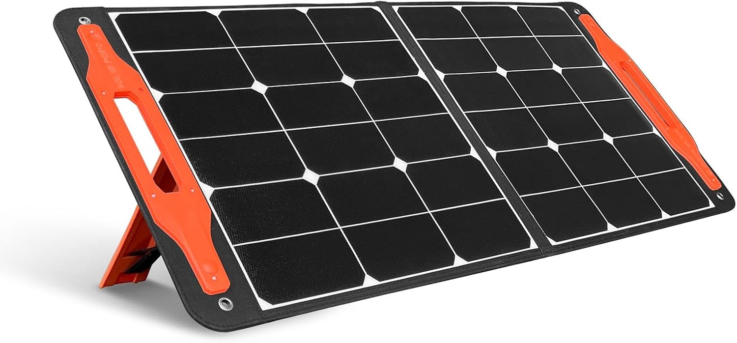 100W Portable Solar Panel Foldable Solar Panel Charger US Solar Cells with USB Outputs for Power Station Generator Phones Tablets Outdoor Camping RV Trips Adventures